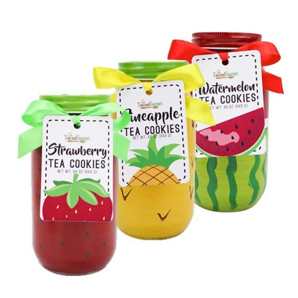 Too Good Citrus Tea Cookies 6oz in Painted Mason Jars