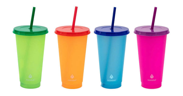 Color Changing Tumbler with Lid & Straw (4pk)