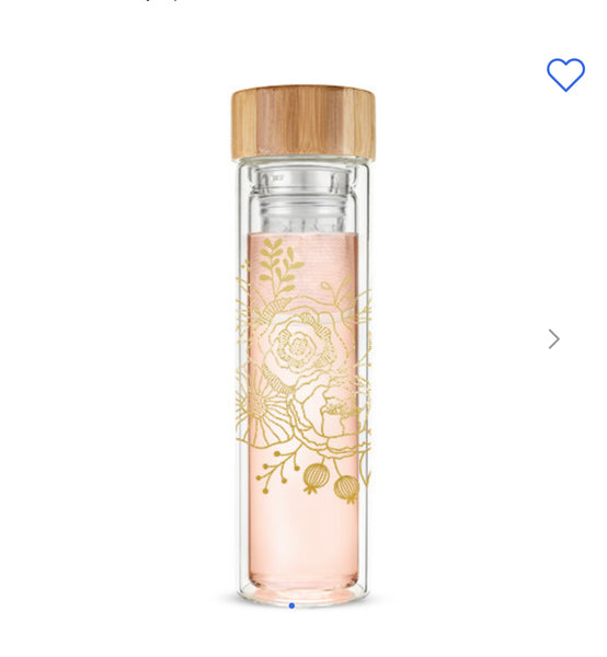 Pinky Up Blair™ Bouquet Glass Travel Infuser Mug