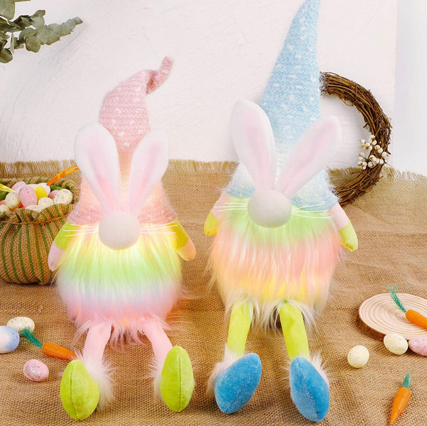 Light Up Easter Gnome Set 2pk