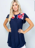 Stunning Navy Top