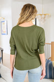 A Day Together Long Sleeve Top in Olive