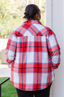 A Good Thing Going Plaid Shacket In Red
