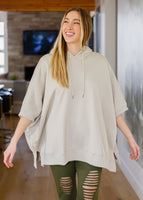 Adore You Oversized Hoodie in Tan