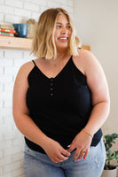 All Day Ribbed Cami in Black