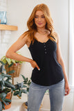 All Day Ribbed Cami in Black