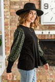 All Right Now Animal Print Sleeve Top