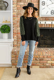 All Right Now Animal Print Sleeve Top