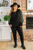 All Right Now Animal Print Sleeve Top