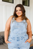 Annabelle Distressed Straight Leg Overalls