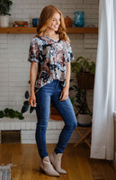 Baskets of Flowers Floral Tee