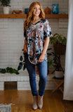 Baskets of Flowers Floral Tee
