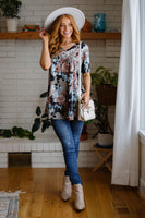 Baskets of Flowers Floral Tee