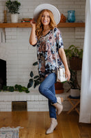Baskets of Flowers Floral Tee