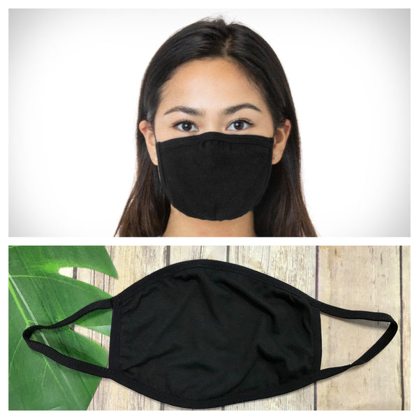 98% Cotton Black Face Cover