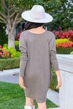 Be True Cowl Neck Knit Mini Dress In Cocoa