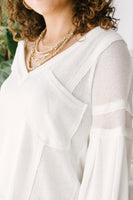 Bellissimo Draped V-neck Sweater