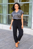 Big Dreams Stretch Pull On Dress Pants In Black