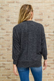 Brushed Drop Shoulder Sweater In Black