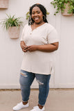 Buttons and Henley Top in Seashell