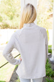 Camden Long Sleeve Confetti Top In Grey