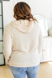 Capture the Day Side Button Hoodie in Oatmeal