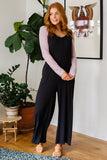 Cobblestone & Cafes Jumpsuit in Black