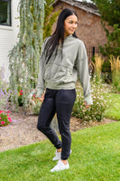 Colombia Button Pullover Hoodie In Green