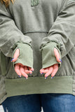 Colombia Button Pullover Hoodie In Green