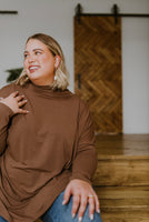 Comfort First Cowl Neck Hi-Low Long Sleeve