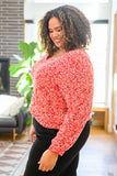 Cozy Memories Popcorn Knit Sweater in Red