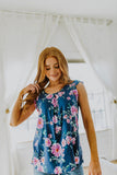 Crowd Charmer Floral Cap Sleeve Blouse