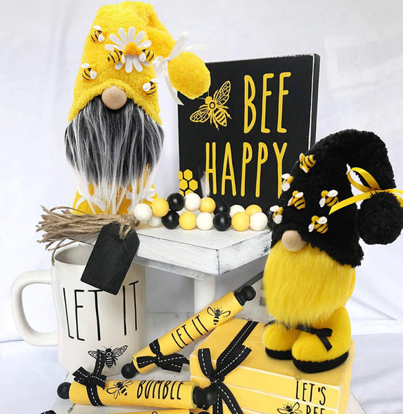 Plush Bumblebee Gnome 2pk