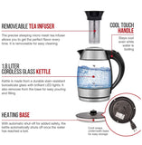 Glass Electric Kettle with Infuser