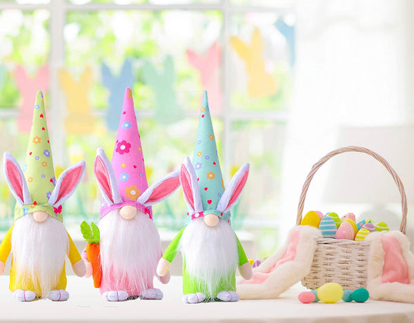 Floral Easter Gnome Set 3pk
