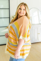Embrace Me Striped Half Sleeve Knit Cardigan