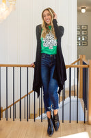 Ever Soft Cascade Cardigan With Pockets In Black