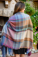 Fab In Plaid Kimono With Pockets