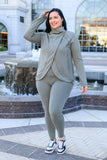 Feel The Groove Cross Front Leggings In Sage
