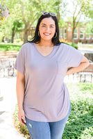 Feel The Zen Tee In Dusty Lavender