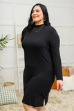 Frankie Mock Neck Dress in Black
