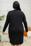 Frankie Mock Neck Dress in Black