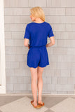 From Romp To Rest Romper in Blue