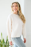 Fuzzy Cuddles Sweater in Off White