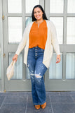 Gabriella Distressed Button Fly Flare