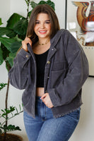 Give Me More Corduroy Jacket in Charcoal