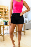 Hailey Mid Rise Tulip Hem Cut Off Shorts
