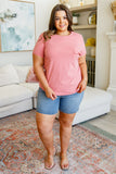 Here For Fun Ruffle Front Pocket Tee