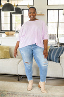 Hold Me Close Short Sleeve Top in Lavender