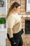 Hudson Color Block Sweater In Natural